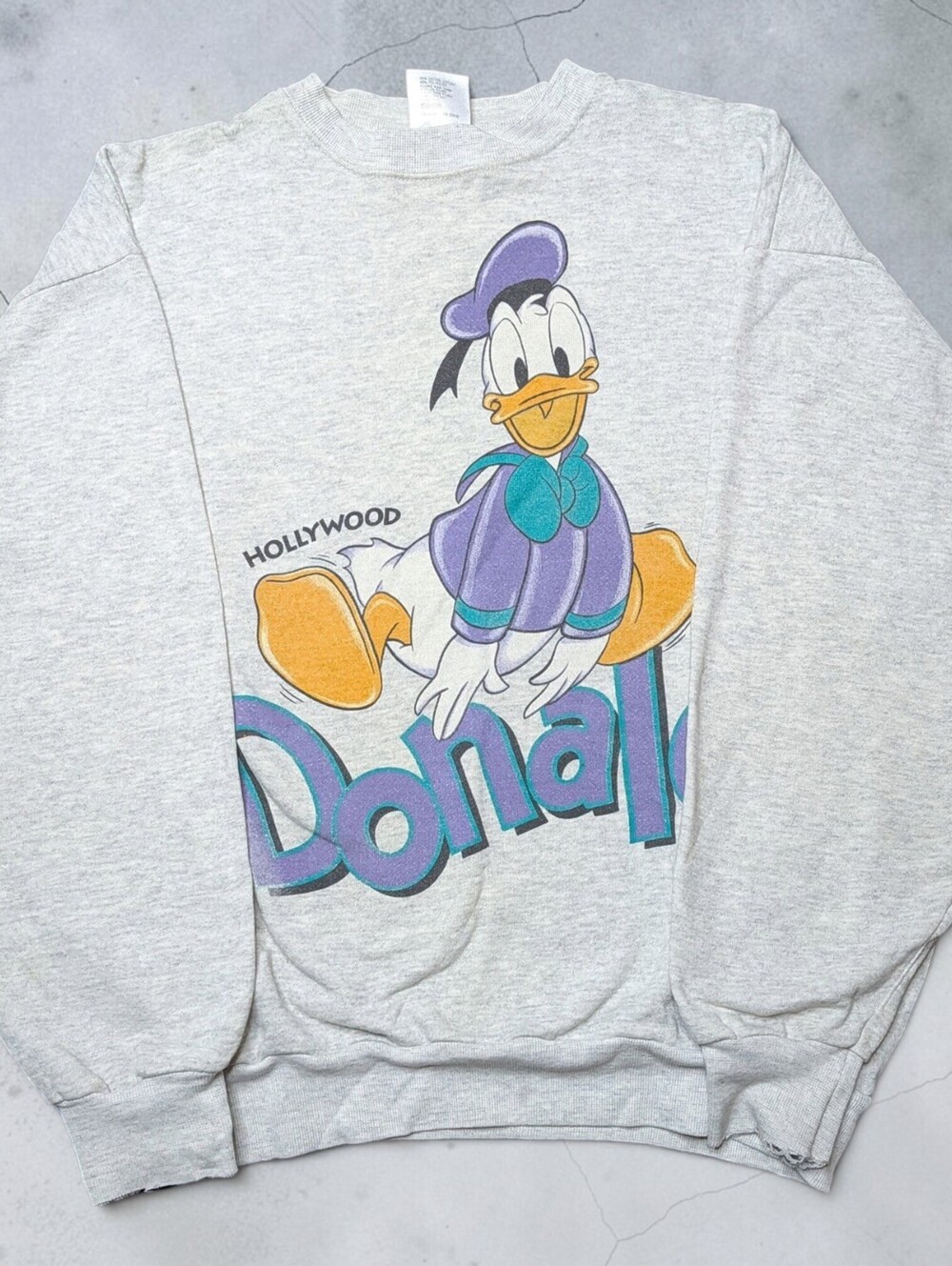Vintage 90s Donald Duck Cartoon Graphic Crewneck Sweater Size XL Disney USA Made